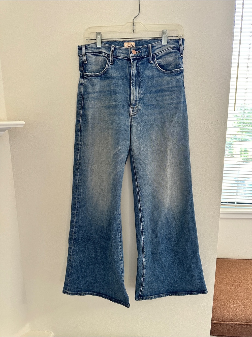 MOTHER 💙 Hustler Roller High-Rise Wide Leg Jeans size 30 - Picture 11 of 11